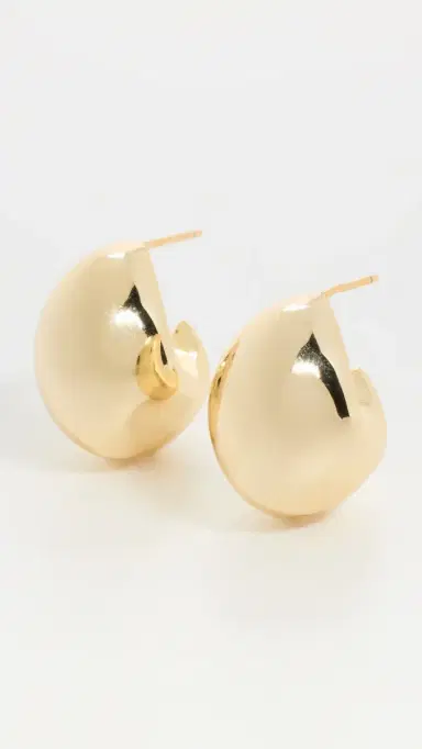 By Adina Eden Chunky Graduated Hoop Earrings Gold One Size | Thumbnail 2 By Adina Eden Chunky Graduated Hoop Earrings Gold One Size | Thumbnail 2
