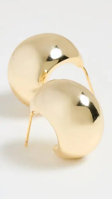 By Adina Eden Chunky Graduated Hoop Earrings Gold One Size | Thumbnail 4 By Adina Eden Chunky Graduated Hoop Earrings Gold One Size | Thumbnail 4