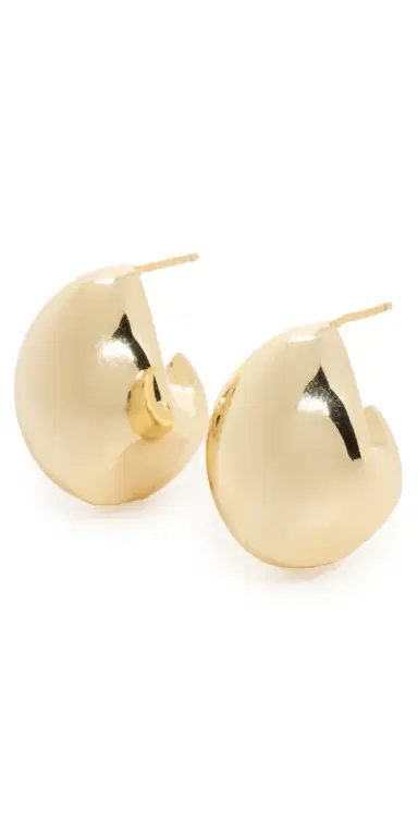 By Adina Eden Chunky Graduated Hoop Earrings Gold One Size | Thumbnail 1 By Adina Eden Chunky Graduated Hoop Earrings Gold One Size | Thumbnail 1
