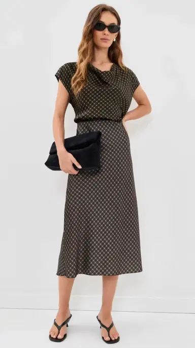 Vince Plaid Slip Skirt | Thumbnail 5 Vince Plaid Slip Skirt | Thumbnail 5