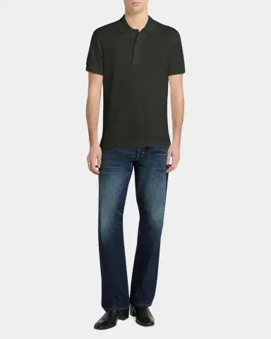 Tom Ford Men's Lyocell Pique Polo Shirt | Thumbnail 2 Tom Ford Men's Lyocell Pique Polo Shirt | Thumbnail 2