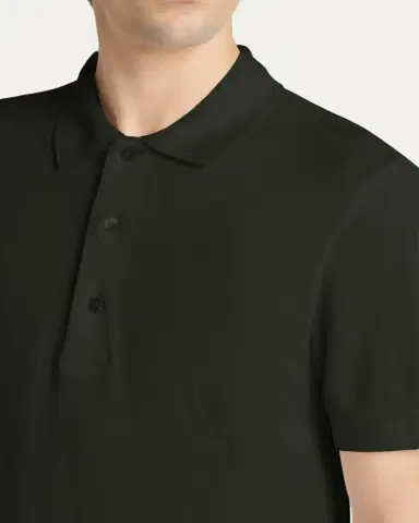 Tom Ford Men's Lyocell Pique Polo Shirt | Thumbnail 5 Tom Ford Men's Lyocell Pique Polo Shirt | Thumbnail 5