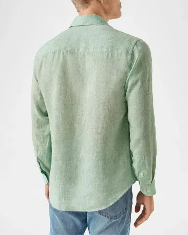 Eton Men's Linen Long-Sleeve Shirt | Thumbnail 2 Eton Men's Linen Long-Sleeve Shirt | Thumbnail 2