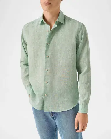 Eton Men's Linen Long-Sleeve Shirt | Thumbnail 3 Eton Men's Linen Long-Sleeve Shirt | Thumbnail 3