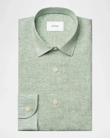 Eton Men's Linen Long-Sleeve Shirt | Thumbnail 6 Eton Men's Linen Long-Sleeve Shirt | Thumbnail 6