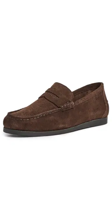 MANEBI Penny Loafers Suede Cocoa | Thumbnail 1 MANEBI Penny Loafers Suede Cocoa | Thumbnail 1