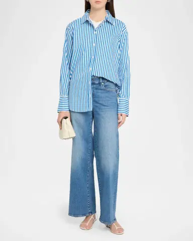 FRAME Le Slim Low-Rise Wide-Leg Jeans | Thumbnail 2 FRAME Le Slim Low-Rise Wide-Leg Jeans | Thumbnail 2