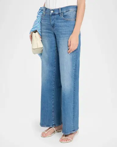 FRAME Le Slim Low-Rise Wide-Leg Jeans | Thumbnail 4 FRAME Le Slim Low-Rise Wide-Leg Jeans | Thumbnail 4