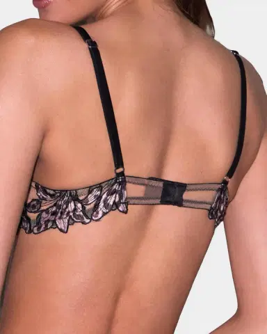 Fleur Du Mal Lily Embroidered Demi Bra | Thumbnail 4 Fleur Du Mal Lily Embroidered Demi Bra | Thumbnail 4