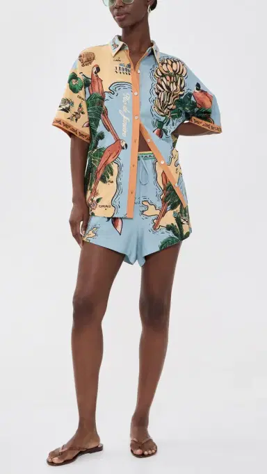 Farm Rio Beaches Path Shorts Beaches Path Multicolor | Thumbnail 5 Farm Rio Beaches Path Shorts Beaches Path Multicolor | Thumbnail 5