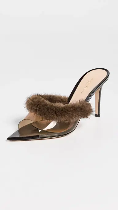 Gianvito Rossi Mink Stiletto Heels Brown/Brown/Moka | Thumbnail 2 Gianvito Rossi Mink Stiletto Heels Brown/Brown/Moka | Thumbnail 2