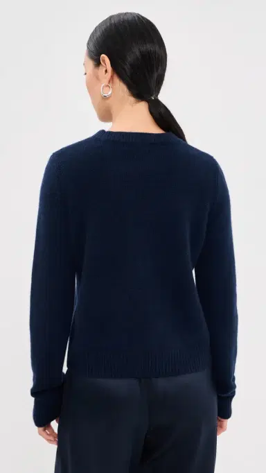 Sablyn Noa hrunken Cashmere Crew Sweater Midnight Navy | Thumbnail 3 Sablyn Noa hrunken Cashmere Crew Sweater Midnight Navy | Thumbnail 3