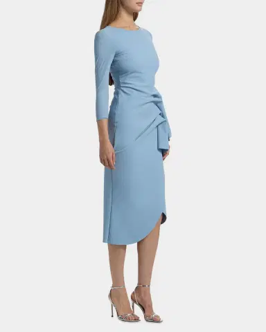 Chiara Boni La Petite Robe Wang Draped High-Low Midi Sheath Dress | Thumbnail 7 Chiara Boni La Petite Robe Wang Draped High-Low Midi Sheath Dress | Thumbnail 7