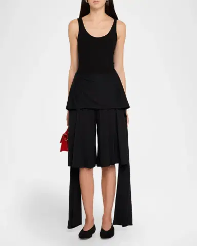 Toteme Tie Waist Jersey Culotte Pants | Thumbnail 2 Toteme Tie Waist Jersey Culotte Pants | Thumbnail 2