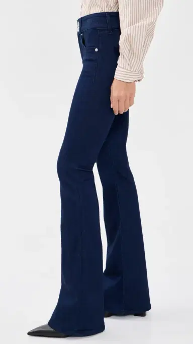 Veronica Beard Jean Beverly Skinny Flare Jeans Indigo Rinse | Thumbnail 4 Veronica Beard Jean Beverly Skinny Flare Jeans Indigo Rinse | Thumbnail 4