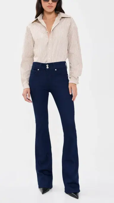 Veronica Beard Jean Beverly Skinny Flare Jeans Indigo Rinse | Thumbnail 5 Veronica Beard Jean Beverly Skinny Flare Jeans Indigo Rinse | Thumbnail 5