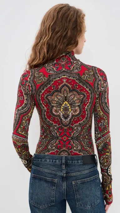 Alice + Olivia Delaina Top bon voyage hibiscus multi | Thumbnail 3 Alice + Olivia Delaina Top bon voyage hibiscus multi | Thumbnail 3