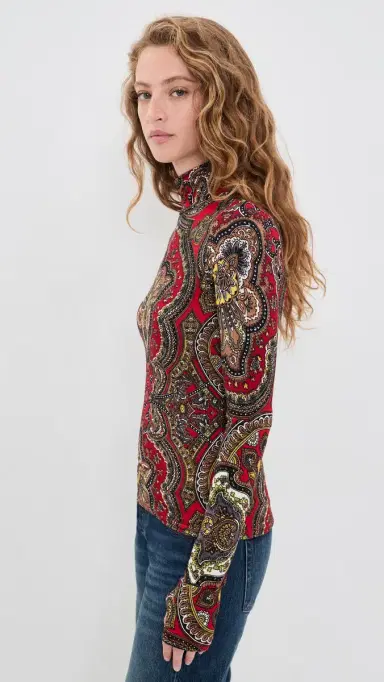 Alice + Olivia Delaina Top bon voyage hibiscus multi | Thumbnail 4 Alice + Olivia Delaina Top bon voyage hibiscus multi | Thumbnail 4