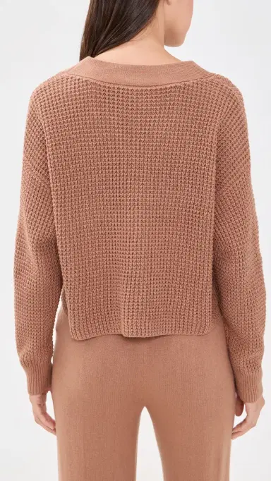 Eberjey Recy Sweater Cropped Cardigan Hazelnut | Thumbnail 3 Eberjey Recy Sweater Cropped Cardigan Hazelnut | Thumbnail 3