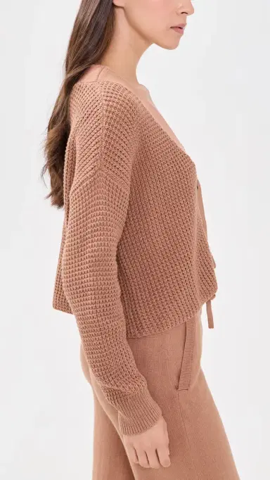 Eberjey Recy Sweater Cropped Cardigan Hazelnut | Thumbnail 4 Eberjey Recy Sweater Cropped Cardigan Hazelnut | Thumbnail 4