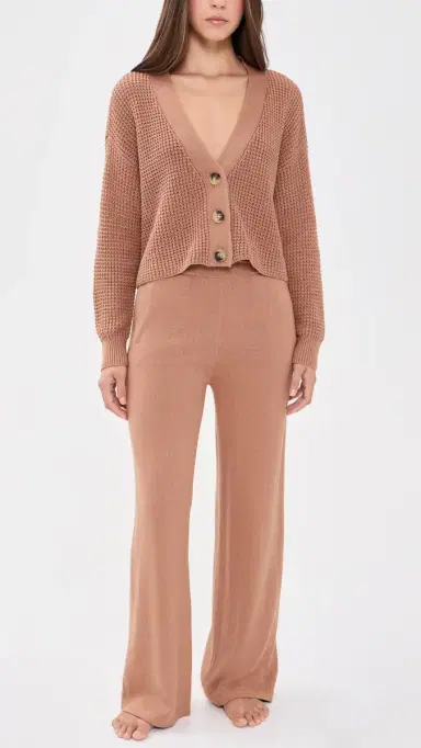 Eberjey Recy Sweater Cropped Cardigan Hazelnut | Thumbnail 5 Eberjey Recy Sweater Cropped Cardigan Hazelnut | Thumbnail 5