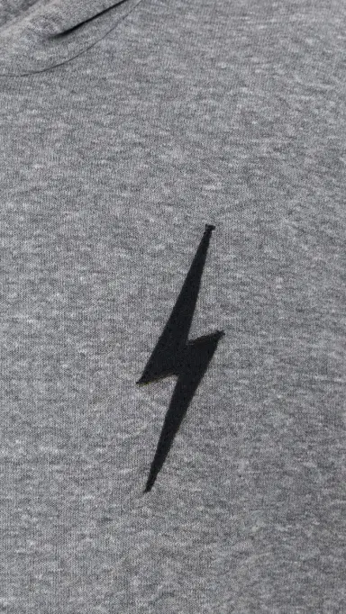 Aviator Nation Bolt titch Pullover Hoodie Heather Grey | Thumbnail 6 Aviator Nation Bolt titch Pullover Hoodie Heather Grey | Thumbnail 6