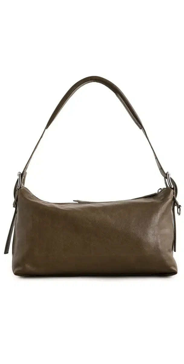 Belted Baguette Shoulder Bag Dark Bronze One Size Belted Baguette Shoulder Bag Dark Bronze One Size