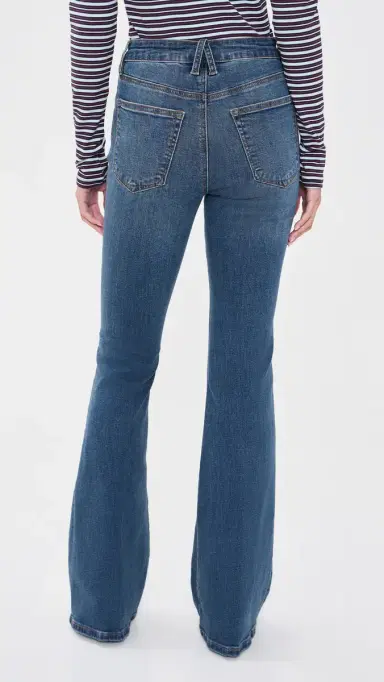 Good American Good Legs Flare Jeans Blue4 | Thumbnail 3 Good American Good Legs Flare Jeans Blue4 | Thumbnail 3