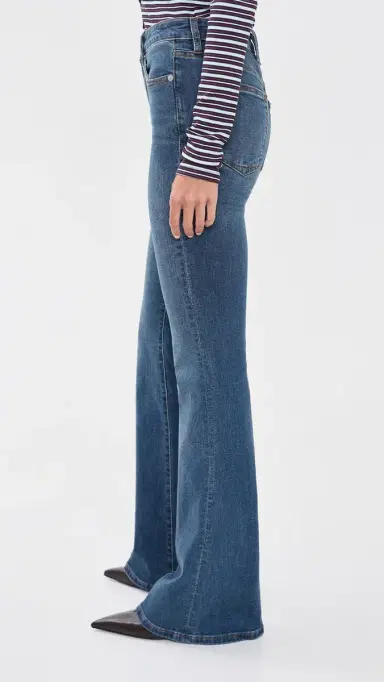 Good American Good Legs Flare Jeans Blue4 | Thumbnail 4 Good American Good Legs Flare Jeans Blue4 | Thumbnail 4
