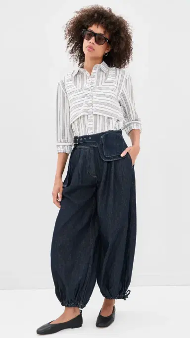 Damson Madder Valeria Double Layered Button Down Shirt Multi | Thumbnail 5 Damson Madder Valeria Double Layered Button Down Shirt Multi | Thumbnail 5