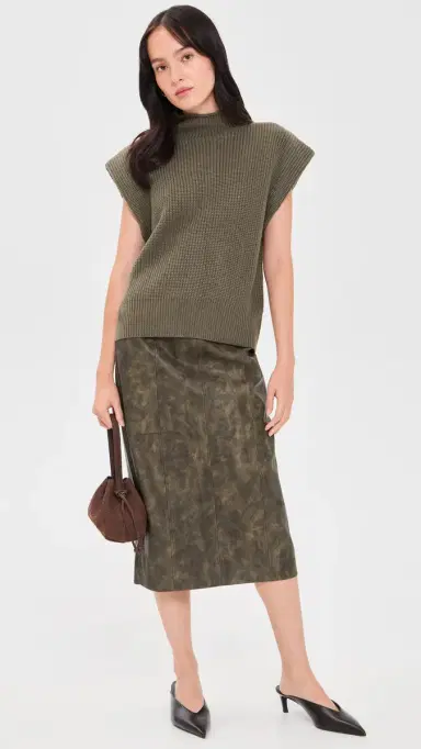 En Saison Devon Sweater Vest Olive | Thumbnail 5 En Saison Devon Sweater Vest Olive | Thumbnail 5