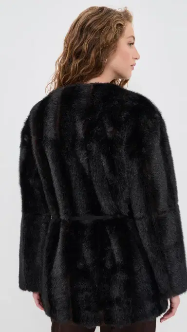 Velvet armont Faux Fur Jacket ahogany | Thumbnail 3 Velvet armont Faux Fur Jacket ahogany | Thumbnail 3