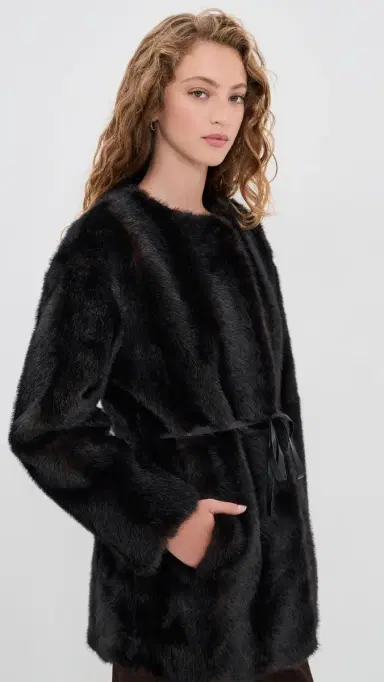Velvet armont Faux Fur Jacket ahogany | Thumbnail 4 Velvet armont Faux Fur Jacket ahogany | Thumbnail 4