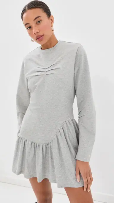 The Attico Jersey Mini dress Melange Grey | Thumbnail 3 The Attico Jersey Mini dress Melange Grey | Thumbnail 3