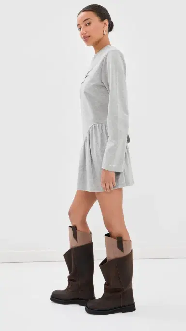 The Attico Jersey Mini dress Melange Grey | Thumbnail 5 The Attico Jersey Mini dress Melange Grey | Thumbnail 5