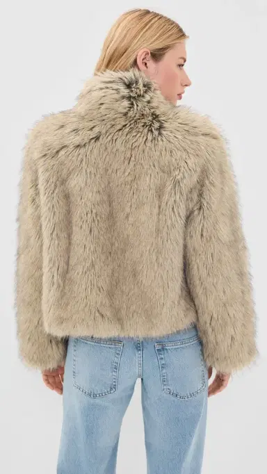 Velvet Noelle Faux Fur Jacket Taupe | Thumbnail 4 Velvet Noelle Faux Fur Jacket Taupe | Thumbnail 4