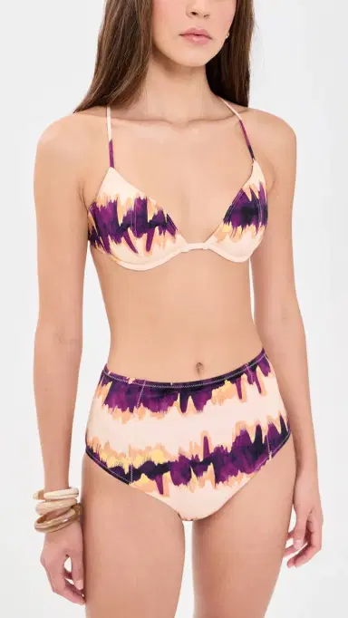 Ulla Johnson Zahara High Waisted Bikini Bottoms Quarry M | Thumbnail 4 Ulla Johnson Zahara High Waisted Bikini Bottoms Quarry M | Thumbnail 4