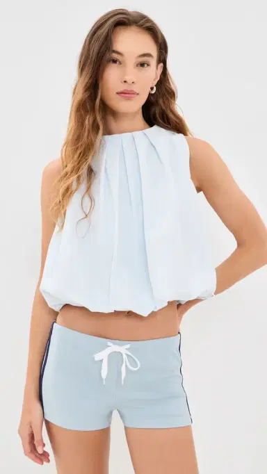 LIONESS Beverly Bubble Top Soft Blue | Thumbnail 2 LIONESS Beverly Bubble Top Soft Blue | Thumbnail 2