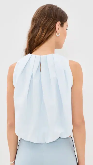 LIONESS Beverly Bubble Top Soft Blue | Thumbnail 3 LIONESS Beverly Bubble Top Soft Blue | Thumbnail 3