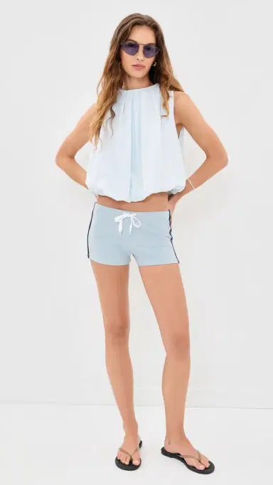 LIONESS Beverly Bubble Top Soft Blue | Thumbnail 5 LIONESS Beverly Bubble Top Soft Blue | Thumbnail 5