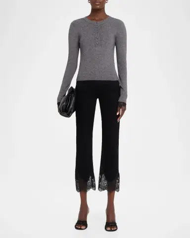 Generation Love Bellatrix Straight Cropped Lace-Trim Jeans | Thumbnail 2 Generation Love Bellatrix Straight Cropped Lace-Trim Jeans | Thumbnail 2