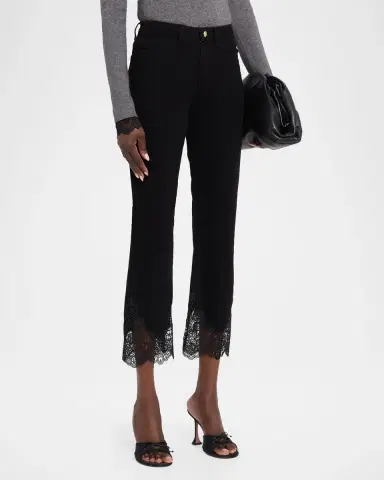 Generation Love Bellatrix Straight Cropped Lace-Trim Jeans | Thumbnail 4 Generation Love Bellatrix Straight Cropped Lace-Trim Jeans | Thumbnail 4