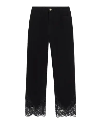 Generation Love Bellatrix Straight Cropped Lace-Trim Jeans | Thumbnail 1 Generation Love Bellatrix Straight Cropped Lace-Trim Jeans | Thumbnail 1