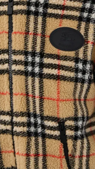 Burberry Fiona Fleece Cropped Jacket and IP Check | Thumbnail 6 Burberry Fiona Fleece Cropped Jacket and IP Check | Thumbnail 6