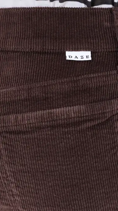 DAZE Fever Micro Mini Corduroy Skirt Chocolate | Thumbnail 6 DAZE Fever Micro Mini Corduroy Skirt Chocolate | Thumbnail 6