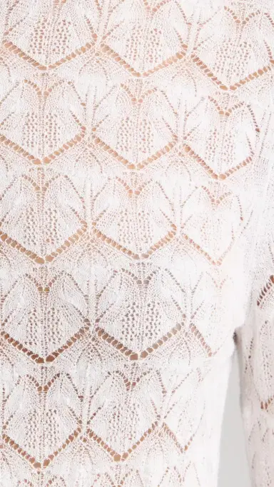 Vince Fine Lace 3/4 Sleeve Crew Neck Top | Thumbnail 6 Vince Fine Lace 3/4 Sleeve Crew Neck Top | Thumbnail 6