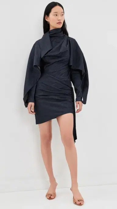Zimmermann Valiant Draped Denim Mini Dress Night Sky | Thumbnail 2 Zimmermann Valiant Draped Denim Mini Dress Night Sky | Thumbnail 2