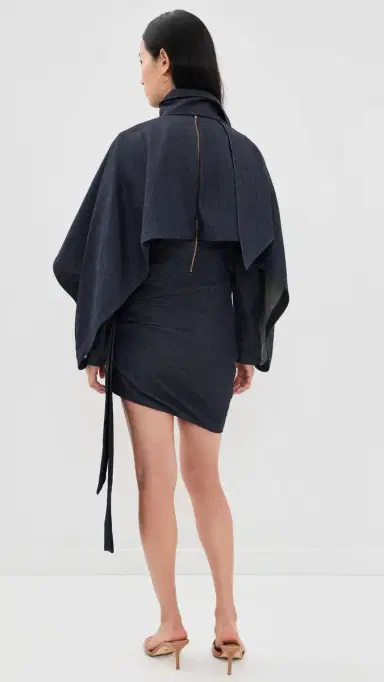 Zimmermann Valiant Draped Denim Mini Dress Night Sky | Thumbnail 3 Zimmermann Valiant Draped Denim Mini Dress Night Sky | Thumbnail 3