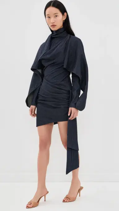 Zimmermann Valiant Draped Denim Mini Dress Night Sky | Thumbnail 5 Zimmermann Valiant Draped Denim Mini Dress Night Sky | Thumbnail 5