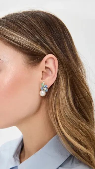 Jennifer Behr Vivi Earrings Bluebell One Size | Thumbnail 3 Jennifer Behr Vivi Earrings Bluebell One Size | Thumbnail 3